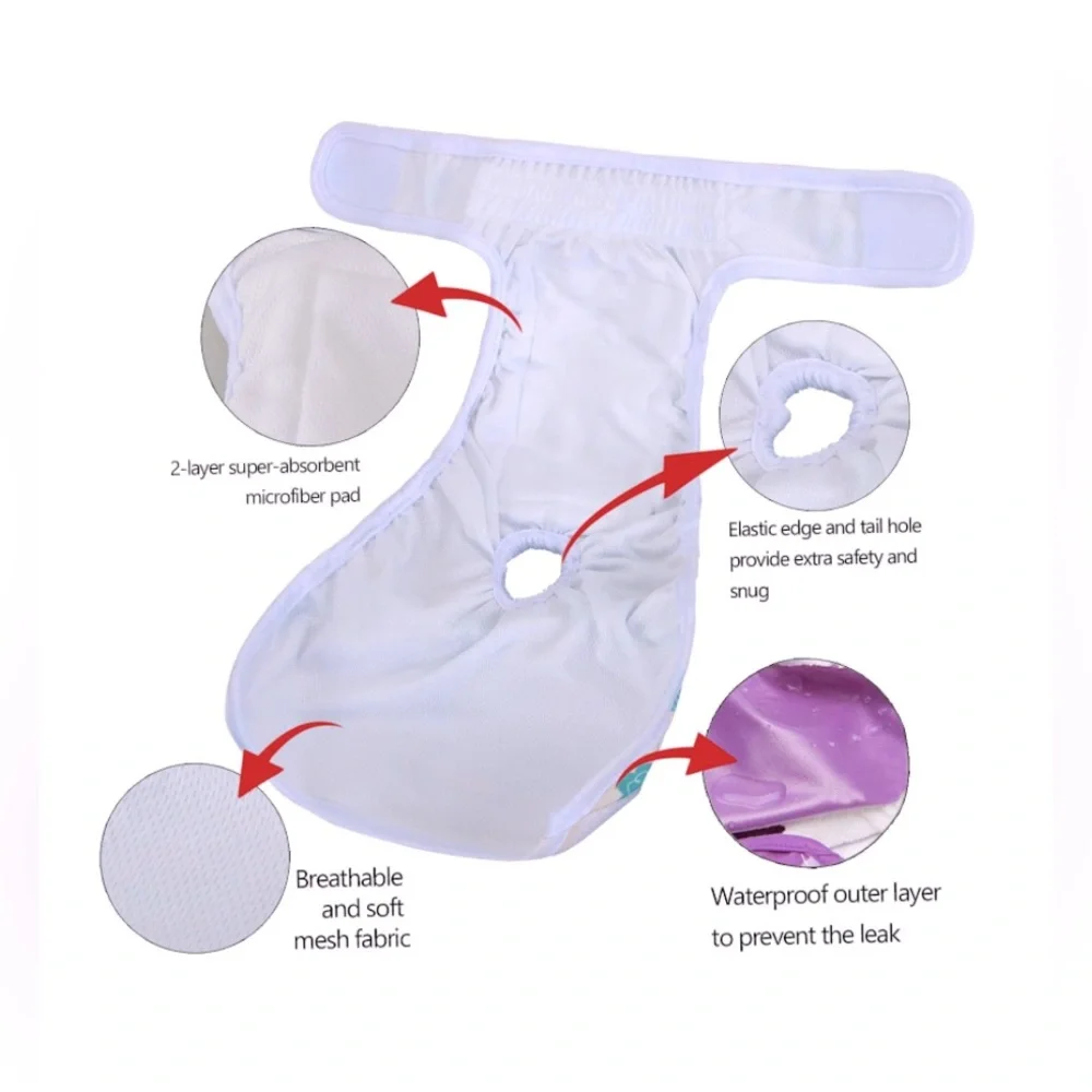 Extra Small Doggie Diapers (2pack)